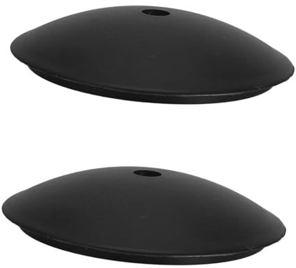 Warmhm 2pcs Toilet Brush Replacement Covers Stain Resistant Odor Blocking Guard for Black Toilet Seat