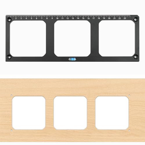 Draper Electrical Plug Socket Cutting Template | Electrical Plug Back Box Stencil Tool | Horizontal Mounting Template for Triple Gang | Electricians Tools