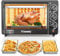 Fornetto elettrico 22 litri, forno in acciaio inox con temperature regolabili e timer, tostapane multifunzione per cuocere al forno, arrostire, grigliare, toast, include teglia, griglia (FC1)