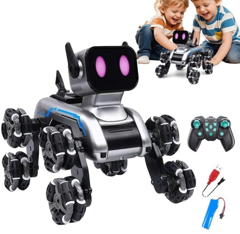 Genérico Perro A Control Remoto, Cachorro Robot Inteligente, Artículos De Juego Infantil, Cachorro Robótico De 8 Ruedas para Niños Y Niñas En Dormitorio Y