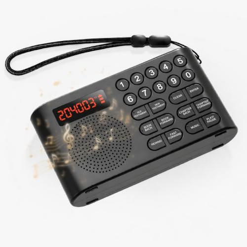 VigorKeeper KJV Audio Bible Player, Electronic Bible King James Version | Portable Talking Bible for Seniors, Visually Impaired & Blind, One-Touch Play, Auto Resume, Perfect Bible Gift