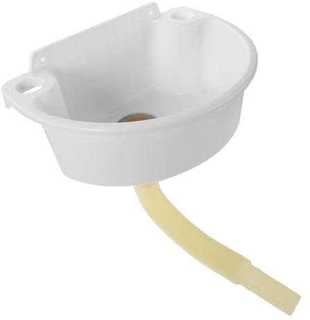 Gadpiparty Mini lavabo ciotola di lavaggio a parete della mano del muro del bagno Piccolo da giardino plastica bianca