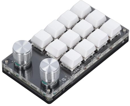 YWBL-WH 12 Key Knob -Tastatur Programmierbarer USB Red Switch Mechanische Tastatur, Industriestärke für Bürospiel -Musikmedien