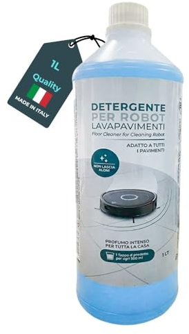 DL SERVICE Detergente per Robot Lavapavimenti Universale, adatto a tutti i Pavimenti, non lascia aloni e schiuma, confezione da 1 Lt