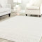 Shaggy Teppich Farbe Hochflor Langflor Teppiche Modern Uni Farben, Farbe:Creme, Maße:200 cm Quadrat