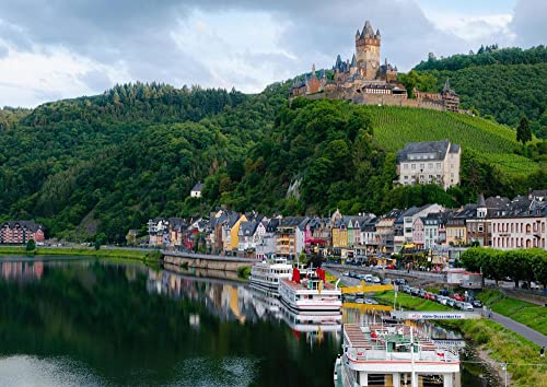 hansepuzzle 31098 - Cochem Puzzle 260 Teile - Orte Motiv mit hochwertiger Aufbewahrung: Kartonbox und wiederverschließbarem Beutel - Format 41 × 28,7 cm