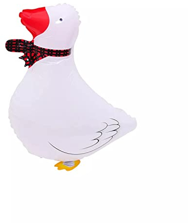 Airwalker Ballon Gans - laufendender Tier Luftballon Helium Walking Folienballon Deko für Kinder Geburtstag Party Hochzeit Kinder Geschenk JGA Dekoration Tierballons laufen