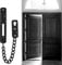 Security Door Chain Safety Door Lock Anti-Theft Chain Latch for Home Security（Black, 201 Stainless Steel）