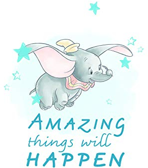 Disney Wandbild von Komar | Dumbo Amazing | Kinderzimmer, Babyzimmer, Dekoration, Kunstdruck | Größe 30x40cm (Breite x Höhe) | ohne Rahmen | WB024-30x40