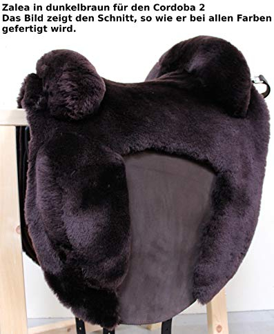 Premium Lammfell Zalea, maßgefertigt für den HIDALGO CORDOBA 2 Sattel - Echtes Qualitäts Lammfell mit kräftigem Ledereinsatz in der Beinlage und Ausformung der Pausche - Sattelbezug, Sitzbezug