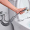 Cafopgrill Flexibler Duschschlauch ABS-Feder Flexibler Duschschlauch für Wasser Sanitär Toilette Bidet Spritzpistole Badezimmer(Grau)
