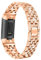 RuenTech Kompatibel mit Fitbit Charge 4 / Charge 3 Armband ErsatzArmband Bänder Riemen Armbänder Metall Ersatzband Damen Herren Edelstahl (Rosegold)