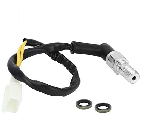 EBTOOLS Frein hydraulique de moto, M10x1.0 tuyau d'huile de moto universel pompe hydraulique interrupteur de feu de freinage arrière renforcé interrupteur de lumière de pression (#02 elbow)