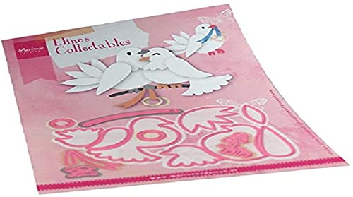 Marianne Design Sammlerstücke, Tauben, aufwendige Designs und geprägte Details für Papierbastelarbeiten, Rosa, Einheitsgröße