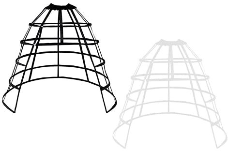 Linghe Mädchen aushöhlen Käfig 5-Reifen viktorianischen Petticoat Rock Hochzeit Brautkleid (Schwarz)