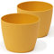Tymar Pot de Fleurs, Lot de 2 (Moutarde, ø 30 cm)