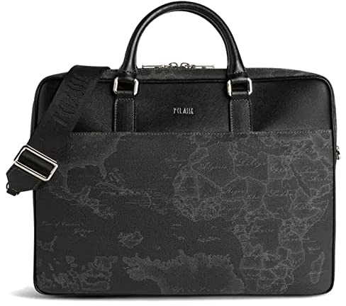 Alviero Martini Prima Classe Borsa da lavoro Unisex in stampa Geo Classic Black