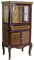 Vitrinenschrank Boulle Schrank Vitrine Holzvitrine 134x64x44 cm Rokoko Möbel Antik bar010 Palazzo Exklusiv