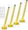 Cjueiom 12 Inch / 30cm Oblique Furniture Legs Gold Sofa Legs Set of 4, Mid-Century Couch Leg Heavy Duty Coffee Table Legs, Tapered Chair Feet Metal Cabinet Leg Replacement for Cupboard Ottoman