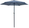 Garden Mile 2.7m Grey Wind Up Garden Parasol - Umbrella with Steel Shaft & Crank Handle - Sunshade Protective Garden Furniture Parasol for Outdoor Garden (Grey)