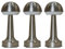 MiniSun | Contemporary Wireless Satin Nickel Touch Table Lamps with Integrated Rechargeable LED Mood Light | Home Décor, Bedside & Desk Lamp | Set of 3