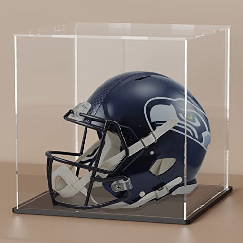 SVENJBB Acryl-Vitrine, 30,5 x 30,5 x 30,5 cm, transparente Acryl-Box mit mattschwarzem Boden und Deckel für Sammlerstücke und Figuren