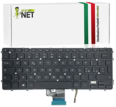 new net - Keyboards - Tastiera Italiana Compatibile con Notebook dell Xps 15-9530 15 9530[ Senza Frame - Retroilluminata - Layout ITA ]