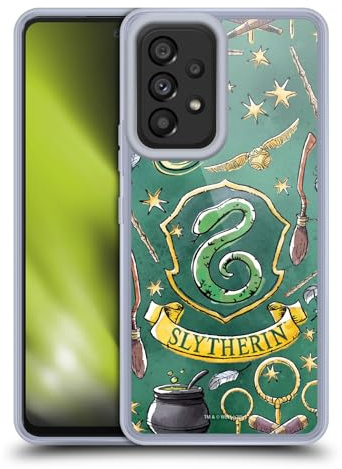 Head Case Designs Offizielle Harry Potter Slytherin Muster Deathly Hallows XIII Gel Handyhülle Hülle [Militärischer Schutzgrad] Kompatibel mit Samsung Galaxy A53 5G (2022)