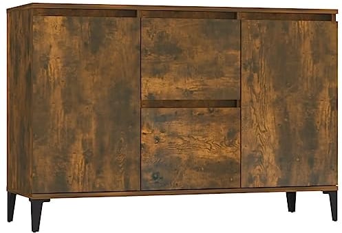 vidaXL Sideboard Kommode Anrichte Schrank Beistellschrank Mehrzweckschrank Standschrank Wohnzimmer Flur Räuchereiche 104x35x70cm Holzwerkstoff