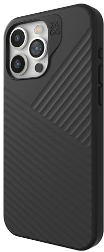 ZAGG Denali Snap iPhone 15 Pro Max Hülle – Fallschutz (5 m), zweilagige strukturierte Handyhülle für iPhone 15, rutschfestes Design, MagSafe-Handyhülle, Schwarz