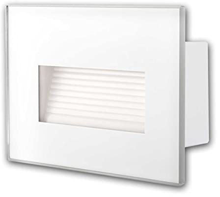 LED Wand-Außenleuchte GLASI, Farbe weiß, Leuchtfarbe warmweiß, 230V/3W, nicht dimmbar, IP44