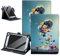 Teacup - Funda universal para tablet de 7 a 9 pulgadas, rotación de 360 grados, ajustable, piel sintética, para todo tipo de tabletas Android/iOS/Windows de 7 a 9 pulgadas