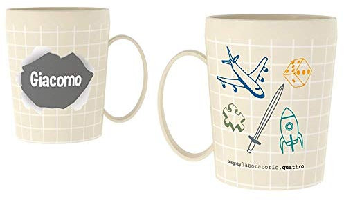 CARTOON Tazza personalizzata con nome Giacomo tazza mug in plastica riutilizzabbile adatta al microonde 450 ml