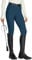 WILLIT Reitleggings Damen Reithose Silikon Vollbesatz High Waist Stretch Reithose mit Reißverschlusstasche Gürtelschlaufen Pfauenblau M