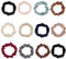Qianyu 12 Stück Haargummis Elastische Weiche Seide dünne Haarbänder Scrunchie Kleine Haarschmuck Ohne Haarschäden Pferdeschwanz Halter Bunte Haar-Accessoire Geschenke für Teenager-Mädchen Damen