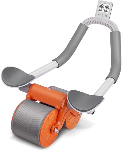 HEMUYT Automatisches Rebound Aabdominal Wheel, Wheels Roller Domestic Bauchtrainer, Bauchroller Für Bauchmuskeltraining Mit Stabilen Doppelrädern Und Automatischem Rückprall