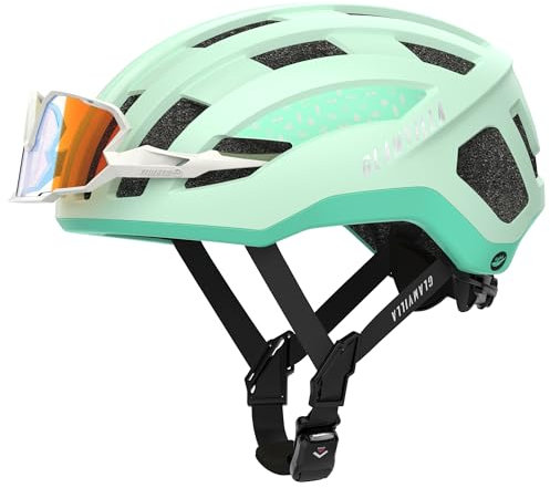GLAMVILLA Leichter Helm Fahrrad Helm Multifunktionaler Sport Helm Männliche Weibliche Fahrrad Helm (Blassgrün, M(54-57cm))