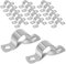 Heavy Duty Stainless Steel Pipe Strap Clamp, U Bracket with 2 Holes for Pipe Straps – 25mm Metal Pipe Clamps, Ideal for Pipe Brackets, Hose Clips & Conduit Clips - Pack of 20