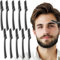 Andibro Lot de 10 rasoirs sourcils pliants, multifonction, lame d'epilation pratique, pour homme et femme, noir, moderne, sensible