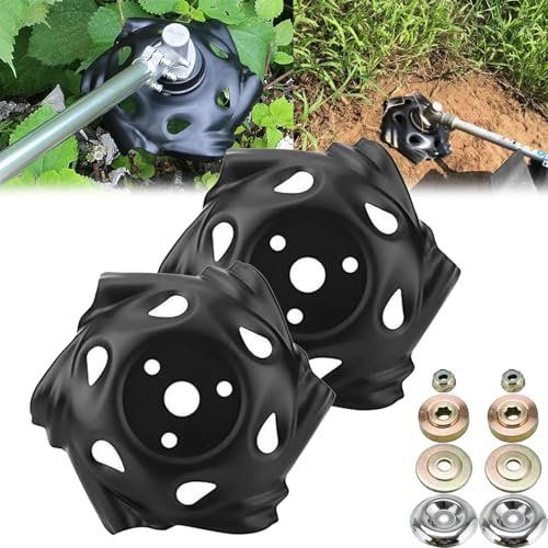 Weeding Mower Claw Disk 5-Piece Kit, Weed Eater Blades Weeding Disc, 2025 New Manganese Steel Lawn Trimmer Lawn Mower Brush, for Garden Lawn Weeder Brushcutter (2Pc)