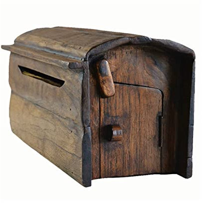 HAODUOO Briefkasten, manueller Außenbriefkasten, Gartenarbeit, langes Holz, Villa-Briefkästen, Wand, Coole antike Außenbar, Dekoration, Briefkasten, Posteingang, Briefkasten