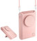 Clip on Fan with Lanyard - Small Personal Fan with Sturdy Clamp, 3 Speed USB Rechargeable Fans, Adjustable for Office Home Camping Traveling Waist Neck Hanging (Pink)
