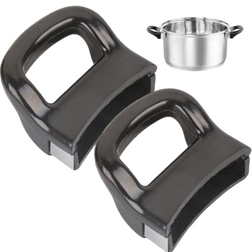 Mango de olla a presión de 2 piezas reemplazo universal de 3 agujeros de bakelita mango de olla a presión negra accesorios para cocina para cocina, restaurante