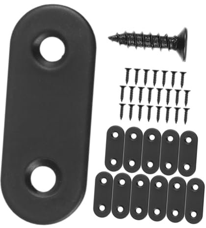 ELAYARD 12Stücke Ausbesserungsplatten Flache Eckwinkel Halterungen Gerade Halterungen für Möbelverstärkung für Private Industrielle