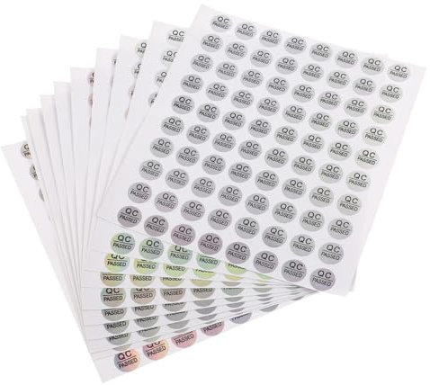 Gadpiparty 5 Sätze -tag Etiketten Aufkleber Inspektion Qualitätsprüfetiketten Testen Aufkleber Beschriftungen Qc Übergebene Tags Bestandene Aufkleber Pvc Selbstklebend 2400 Stück * 5
