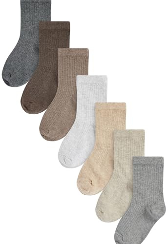 NEXT Jungen Feinrippsocken mit hohem Baumwollanteil, 7er-Pack