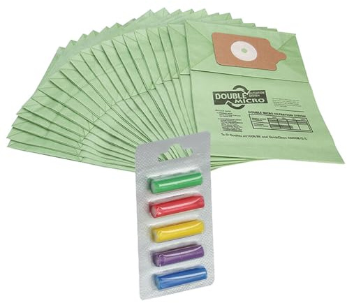 20 x AMBARS Prime Numatic Henry Hoovers Bags Henry Vacuum Cleaner Hoovers Dust Bags +5 Free Air Fresheners NVM1B NVM1C,Double Layer Paper Dust Bag