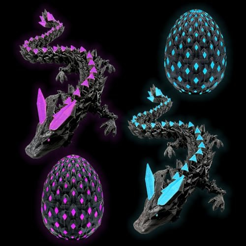 2 Stück 3D Drache mit Drachenei, Home Deko für Erwachsene ab 15 Jahren