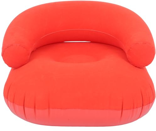 VINTORKY Aufblasbarer Sofa-Sessel: Tragbare, beflockte aufblasbare Lounge - Faltbarer aufblasbarer Liegestuhl für Camping, Terrasse und Zuhause