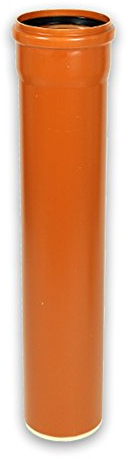 Gebr. Ostend. Kunststoffe GmbH KG-Rohr mit Steckmuffe und Gummidichtring PVC-U DN 160 Orange 500 mm